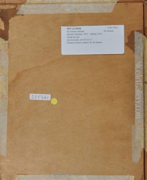 Strada Di Citta Oil Painting by Michele De Simone