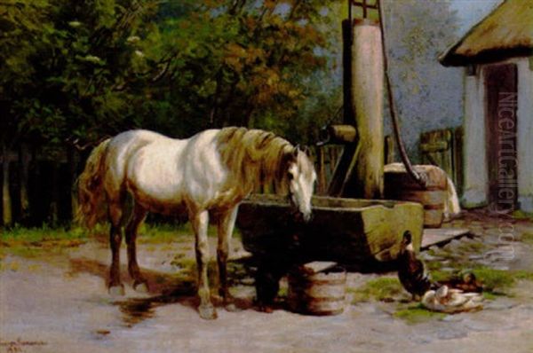 To Venner Oil Painting by Simon Simonsen