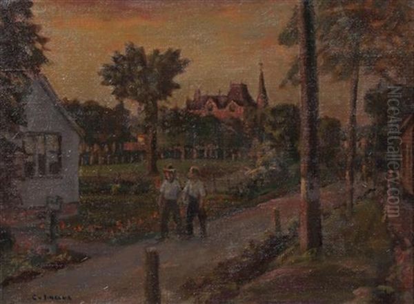 Sunset, 1925 Oil Painting by Gerrit Sinclair