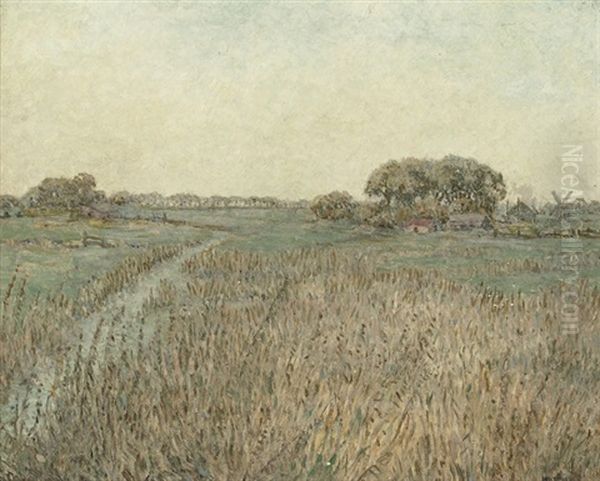 A Wild Meadow Oil Painting by William Henry Singer Jr.
