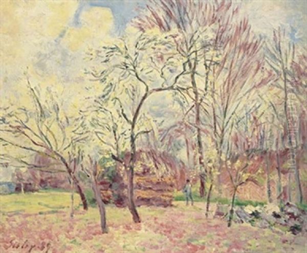 ...la Ville De Paris Offre A Toutes Les Nations             L'hospitalite De Ses Ecoles D'art, De Ses Musees... Oil Painting by Alfred Sisley