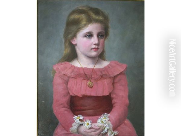 The Pink Dress Oil Painting by Frank Markham Skipworth