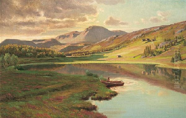Fra Eggedal Oil Painting by Christian Eriksen Skredsvig
