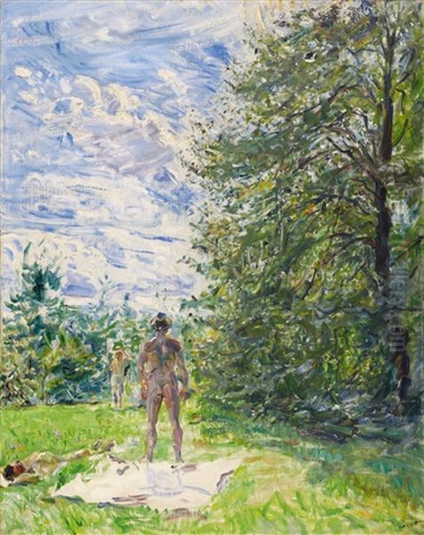 Sonnenbad Oil Painting by Max Slevogt