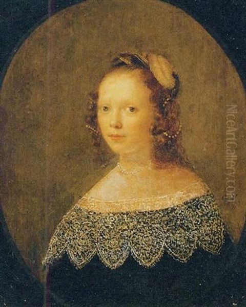 Portrait Of A Young Lady Oil Painting by Pieter Cornelisz van Slingeland