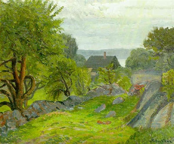 Orchard Wall Oil Painting by John French Sloan