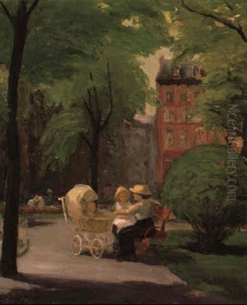 Spring, Gramercy Park Oil Painting by John French Sloan