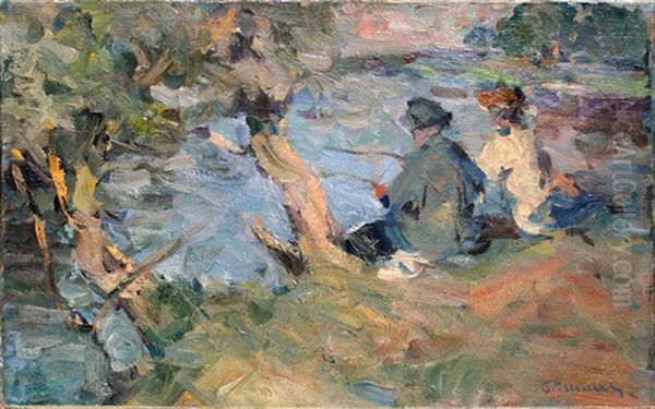 Les Pecheurs Oil Painting by Pavel Dmitrievic Smarov