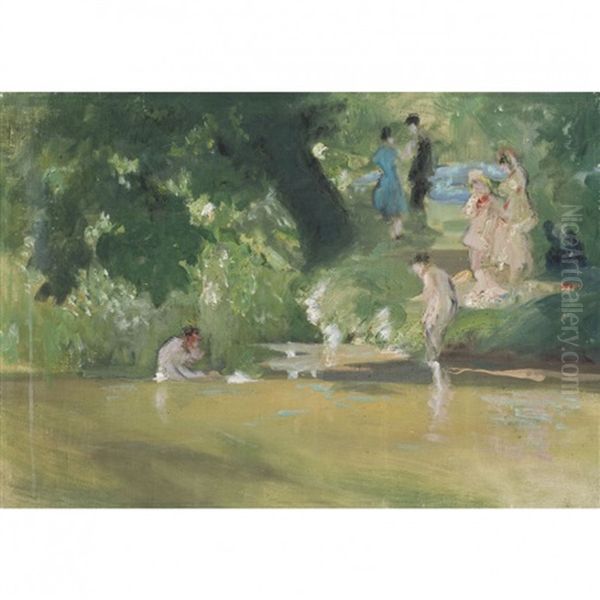 Apres-midi En Sous-bois Oil Painting by Pavel Dmitrievic Smarov