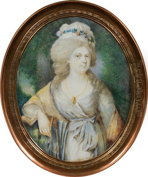 Portrait Of Maria Feodorowna Oil Painting by John Ii Smart