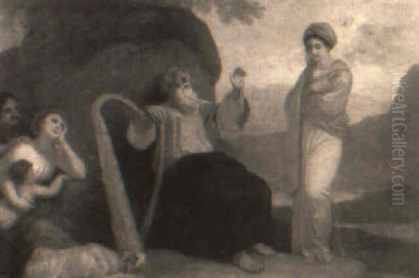 Den Blinde Ossian Oil Painting by Robert Smirke