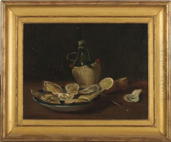 Still-life W/ Oysters Oil Painting by Alfred Everett Smith