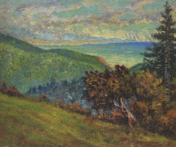 California Coast Oil Painting by Ernest Browning Smith