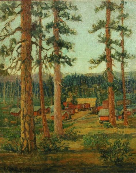 Camp In The Woods Oil Painting by Frederick Carl Smith
