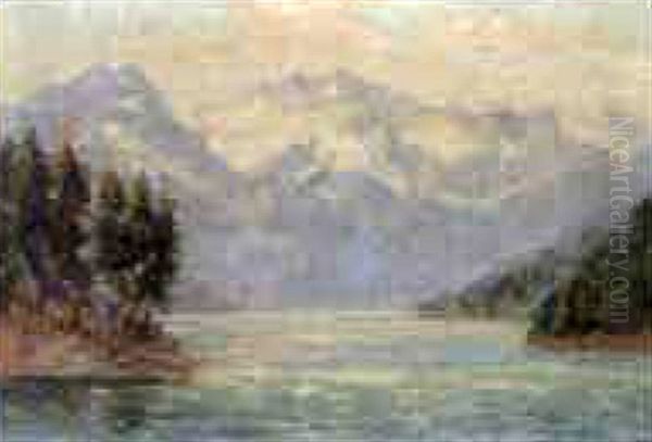 The Cliffs Oil Painting by Frederick Carl Smith