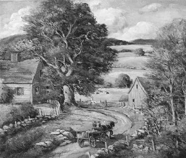 On The Farm Oil Painting by H. Hilliard Smith