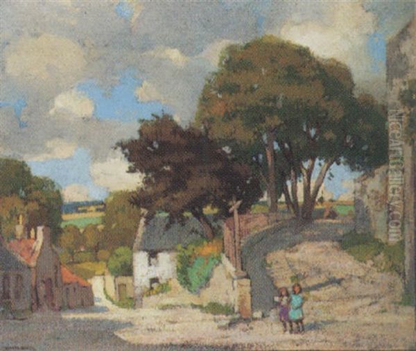 A Corner At Ceres, Fife Oil Painting by John Guthrie Spence Smith