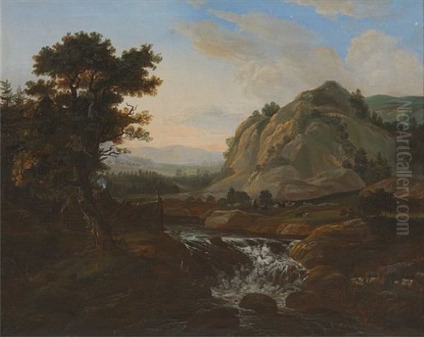 Landskap Oil Painting by Mathilde Smith
