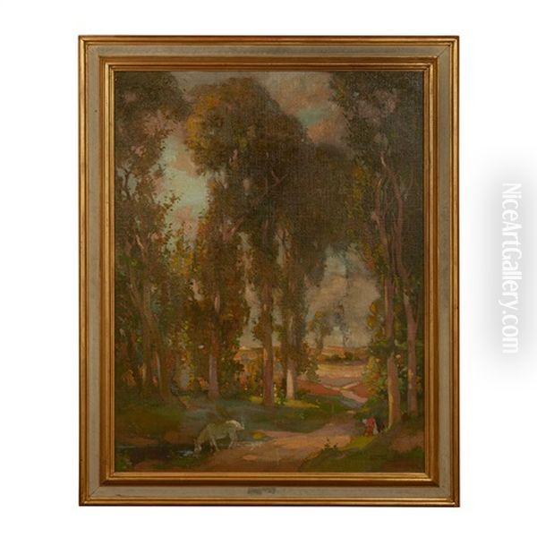 Copse Of Trees Oil Painting by Spence Smith