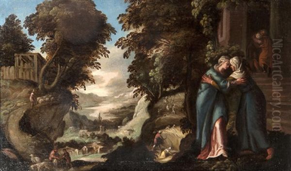 Paysage Avec La Visitation Oil Painting by Jan (Hans) Soens
