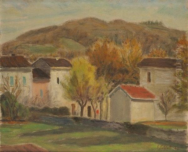 Paessaggio Autunnale (agno) Oil Painting by Giuseppe Soldati