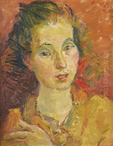 Kopf Einer Jungen Frau Oil Painting by Alexander Leo Soldenhoff