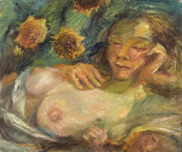 Schlafende Mit Kind Oil Painting by Alexander Leo Soldenhoff