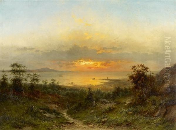 Paysage Oil Painting by Carl August Sommer