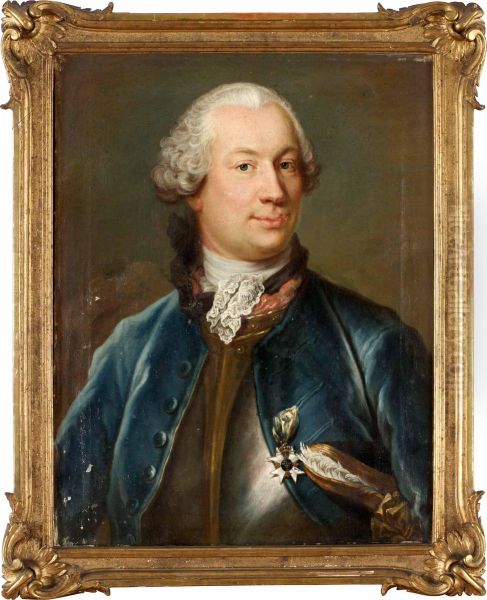 Carl Gustaf Barck Oil Painting by Fredrik Brander