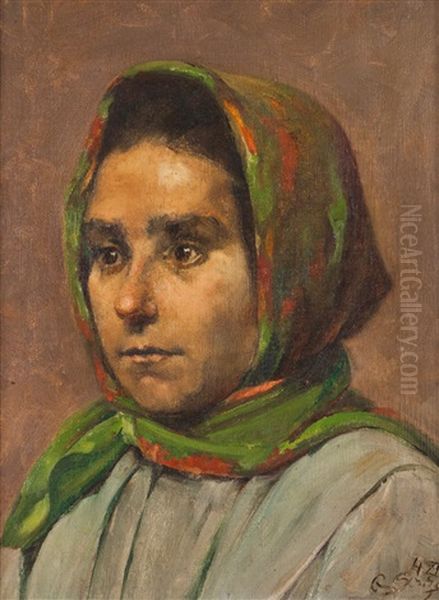 Peasant Oil Painting by Aurelia de Souza