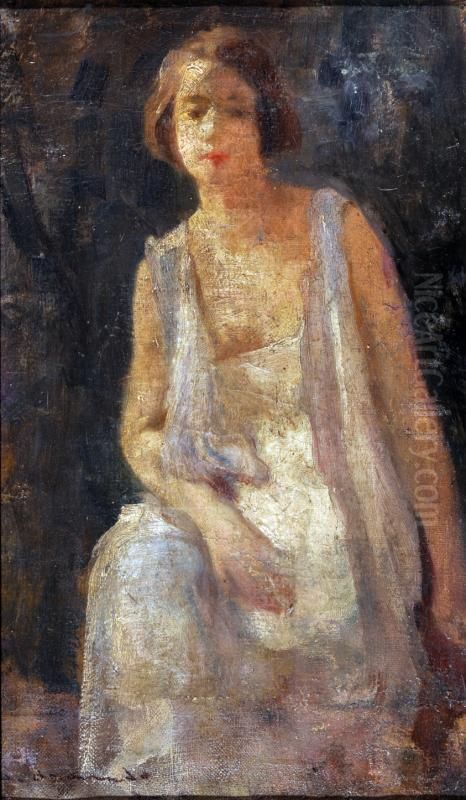 Figura Femminile Oil Painting by Angelo Brando