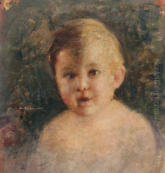 Volto Di Bimbo Oil Painting by Angelo Brando