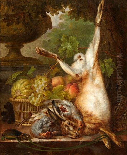 Lievre Sur Fond De Paysage Oil Painting by Michel Joseph Speeckaert