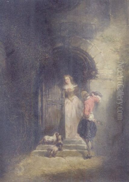 Le Rendez-vous Galant Oil Painting by Adolphe Stache