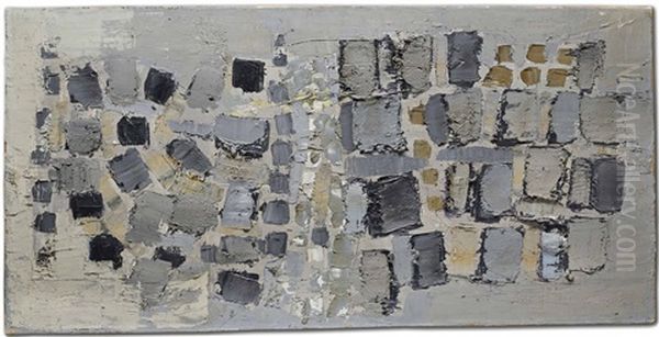 Composition En Noir Et Blanc (les Paves) Oil Painting by Nicolas De Stael