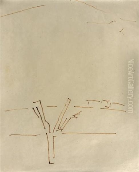 Fiesole, 1953 Oil Painting by Nicolas De Stael