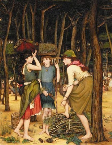 Pine Woods At Viareggio Oil Painting by John Roddam Spencer Stanhope