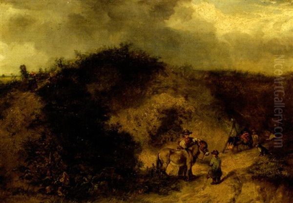 Gypsy Encampment Oil Painting by Arthur James Stark