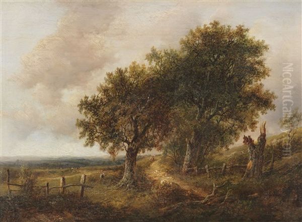 Sommerlandschaft Oil Painting by James Stark