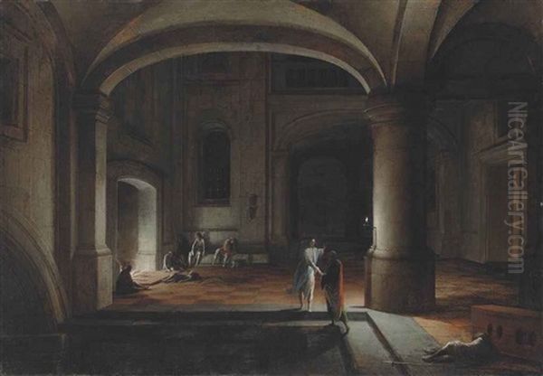 The Liberation Of Saint Peter Oil Painting by Hendrick van Steenwyck the Younger