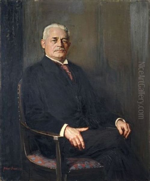 Portrait Karl Arthur Pekrun Oil Painting by Robert Hermann Sterl