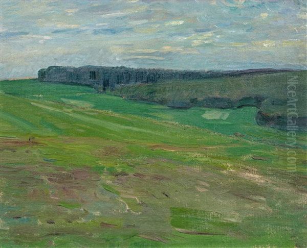 Hessische Waldlandschaft Oil Painting by Robert Hermann Sterl