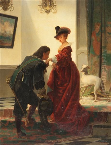 Galante Szene Oil Painting by Gustav Curt Stever