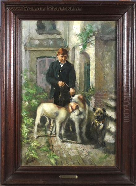 Le Garde-chasse Oil Painting by Jan (Jean Baptiste) Stobbaerts