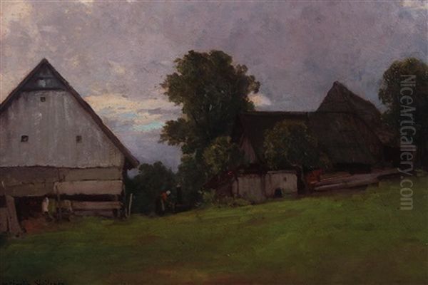 Motiv Aus St. Gallen/steiermark Oil Painting by Konstantin Stoitzner