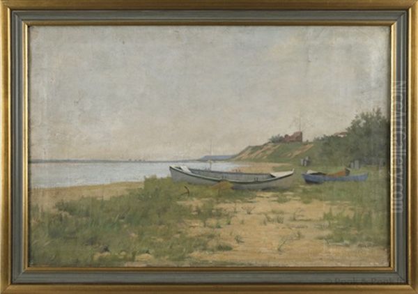 Coastal Scene Oil Painting by William Stone