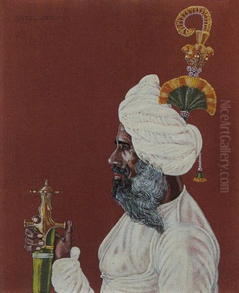Bura Das Bandari, Rajputana Oil Painting by Hubert Stowitts