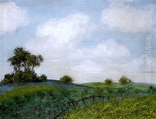 Fruhlingslandschaft Oil Painting by Carl Strathmann