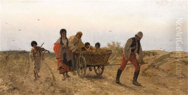 W Drodze Oil Painting by Franciszek Streitt