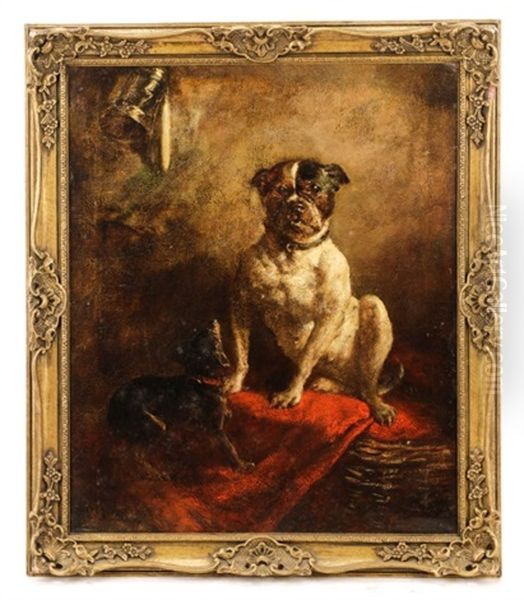 The Master's Pups Oil Painting by Philip Eustace Stretton
